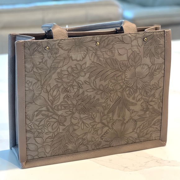 XL DARCY MARKS LONDON TAN LARGE TOTE - Picture 10 of 13